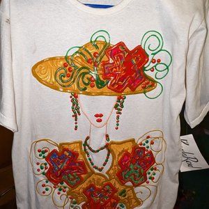 Ladies White Karla Reid Graphic T-Shirt